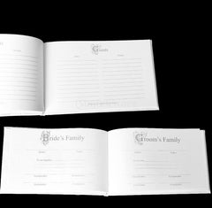 Peacock Feather White Wedding Guest Book,Pen,Ring Pillow,Flower Basket,Garter Set