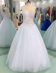 Princess Wedding Dress Sweetheart Rhinestone Strapless Multiple Colors