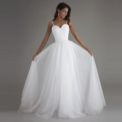 LORIE Spaghetti Strap Beach Wedding Dresses or Bridesmaid Dress