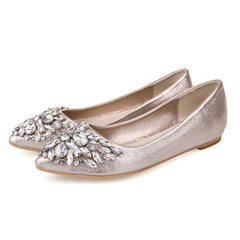 Rhinestone Wedding Flat Shoes