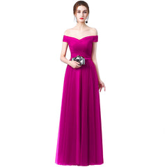 Off Shoulder & Bow Belt Celebrity Dress
