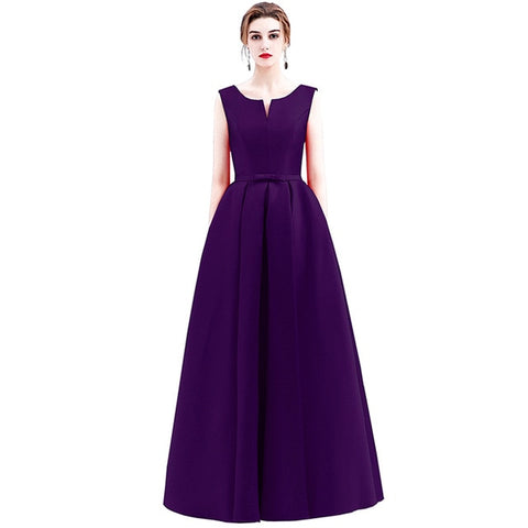 V-opening &Lace-up Back Celebrity Dress