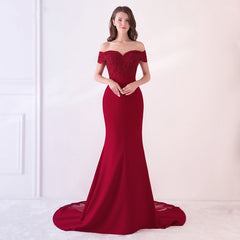 V Neck Cap Sleeve Vintage Lace Appliques Beaded Mermaid Bridesmaid Dresses