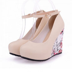 Simple Ankle-Strap Wedding Wedge