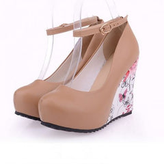 Simple Ankle-Strap Wedding Wedge