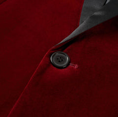 Mens Classic 3 Pieces Set Velvet Suits
