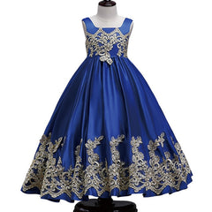 Embroidery Girl Silk Dress