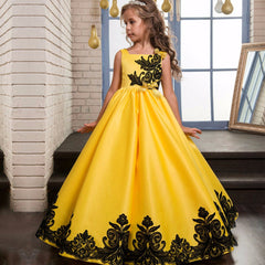 Embroidery Girl Silk Dress