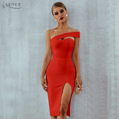 One Shoulder Bodycon Bandage Dress