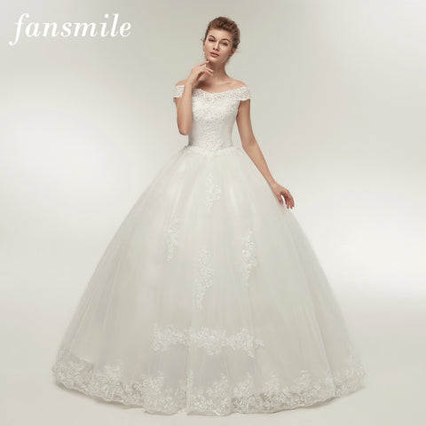 Lace Applique Ball Gowns Wedding Dress