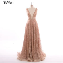 Deep-V Sexy Formal Celebrity Gown
