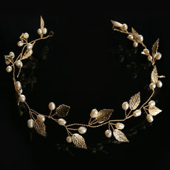 Rhinestone Bridal Tiara Leaf Design