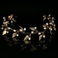Rhinestone Bridal Tiara Leaf Design