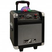 Projection Party Light  Dome 6.5 Inch Subwoofer Bluetooth Portable Party Speaker with USB/ SD Input, FM Radio, Remote Control and  Microphone