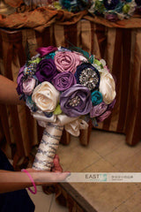 Purple grape brooch bouquet