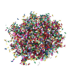 PVC Material Moons Mullticolor Sparkle Moons Confetti