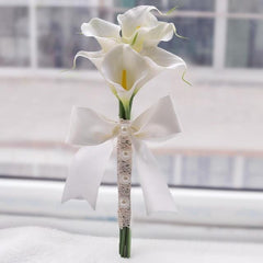 Real Touch Yellow or White Calla Lily Wand