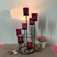 Retro Frame Adornment Wrought Iron Candles Holders Wedding Centerpieces