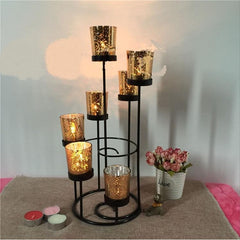 Retro Frame Adornment Wrought Iron Candles Holders Wedding Centerpieces