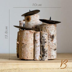 Retro Wood  Storm Lantern Birch Bark Candle Holders Wedding Centerpieces Rustic Wedding