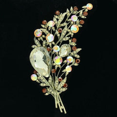 Rhinestone Crystal Flower Broach 3 Colors