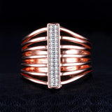 Rose Gold Plated Ring 925 Sterling Silver