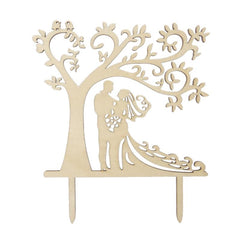 Rustic Wooden Wedding Cake Topper