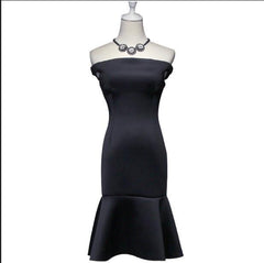 Satin Mermaid Off the Shoulder Women Dress