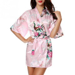 Satin Robe Kimono Style Multiple Colors