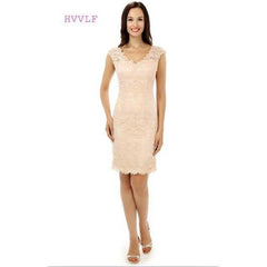 Sheath Cap Sleeves Lace Wedding Dresses For Wedding