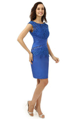 Sheath Knee Length Lace Dresses For Wedding