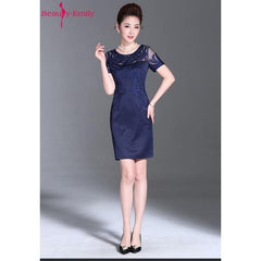 Sheath  O-Neck Appliques Elegant Dress for Wedding