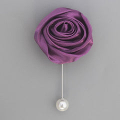 Silk Flower Boutonniere Simple Multiple Colors