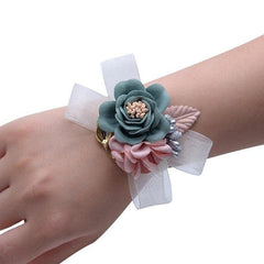 Silk Flower  Wrist Corsage 4 Colors