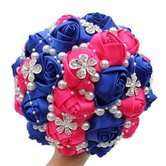 Silk Rose 2 Color Bridal Bouquet Many Colors