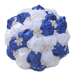 Silk Rose 2 Color Bridal Bouquet Many Colors