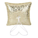 Sparkling Ring Bearer Pillow with White Ribbon