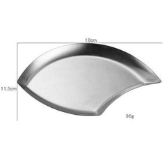 Stainless Steel Leaf Snack Plate