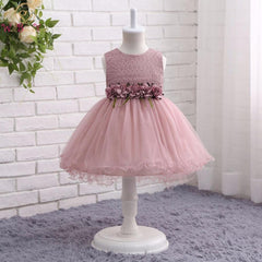 TUTU Flower Girl Dresses Pink Green Gray Short Front Long Back