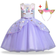 Unicorn Party Dress For Kids Princess Unicorn Dress