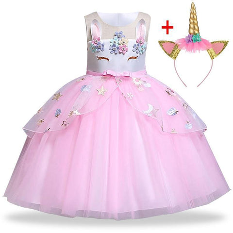 Unicorn Party Dress For Kids Princess Unicorn Dress