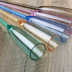Upspirit 6pcs Plastic Champagne Flutes