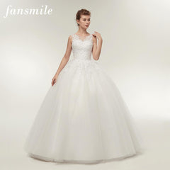Vintage Lace Up Ball Wedding Dress