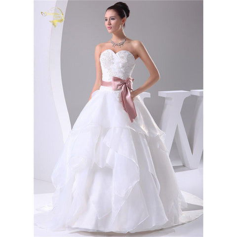 Wedding Dress Organza With Sash