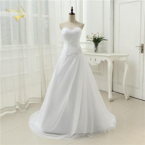 Wedding Dress Sweetheart A Line Rhinestone Beading Bridal Gown