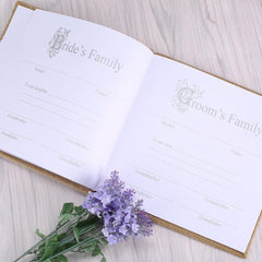 Wedding Rustic Burlap Signature Guest Book 22 pages
