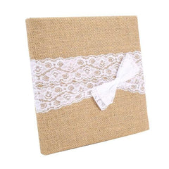 Wedding Rustic Burlap Signature Guest Book 22 pages