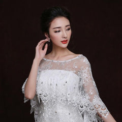 Wedding Shawl White Lace
