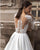 Elegant Satin Wedding Dresses Long Sleeve Lace Bride Gown Illusion Back Wedding Gown Covered Back Vestido de novia 2020