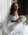 LORIE Princess Wedding Dresses Satin Vintage Off The Shoulder Wedding Bride Dresses Long Train White Wedding Ball Gown Customize